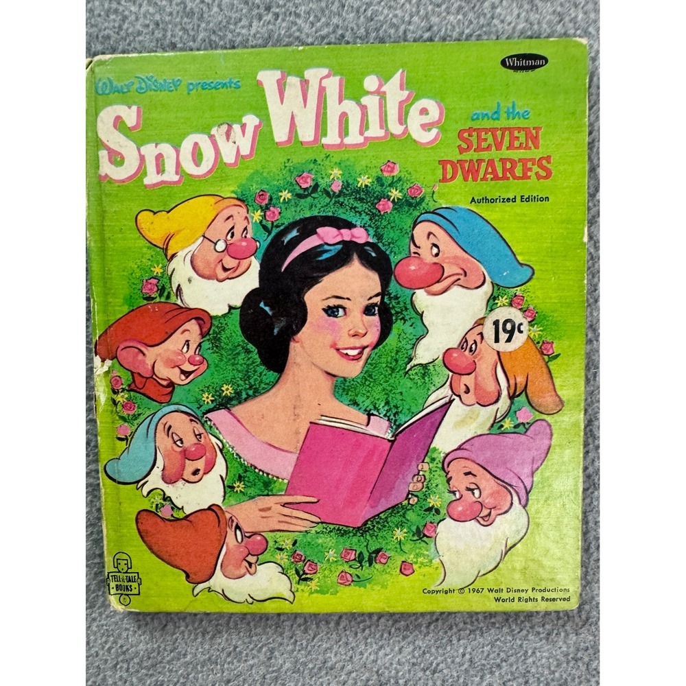 Vintage 1967 Disney Snow White and the Seven Dwarfs Whitman Tell-a-Tale Book